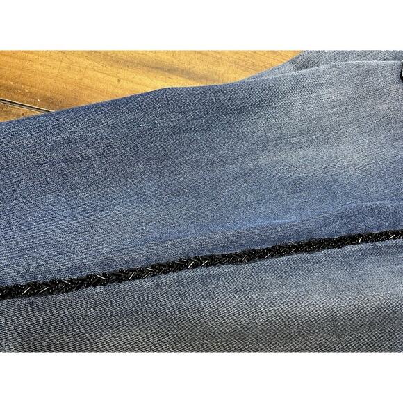 Driftwood Jackie Beaded Side Stripe Raw Hem Jeans Women’s Size 31 - Picture 7 of 11